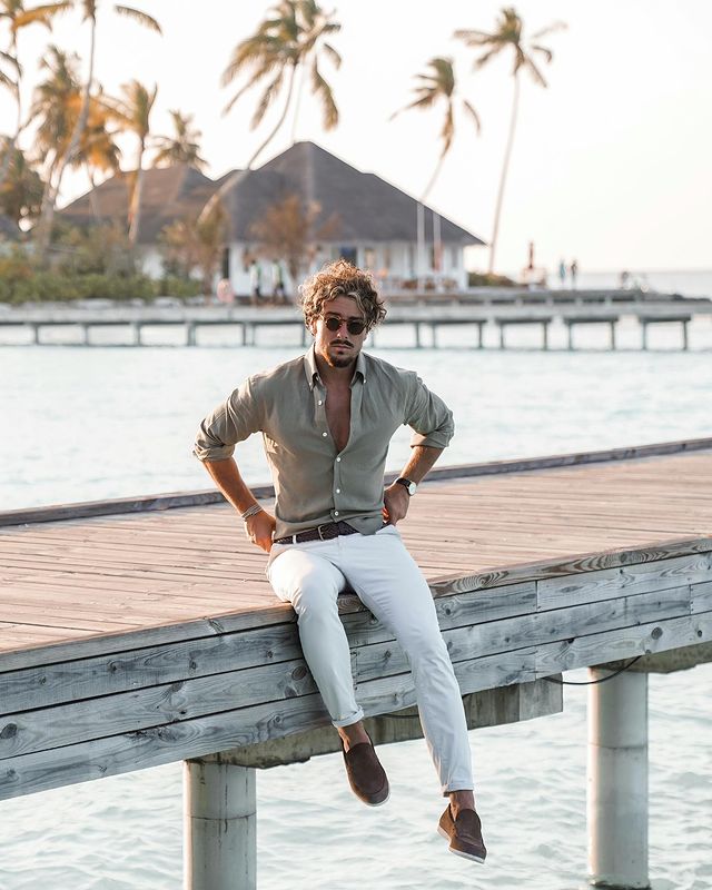 mens linen set